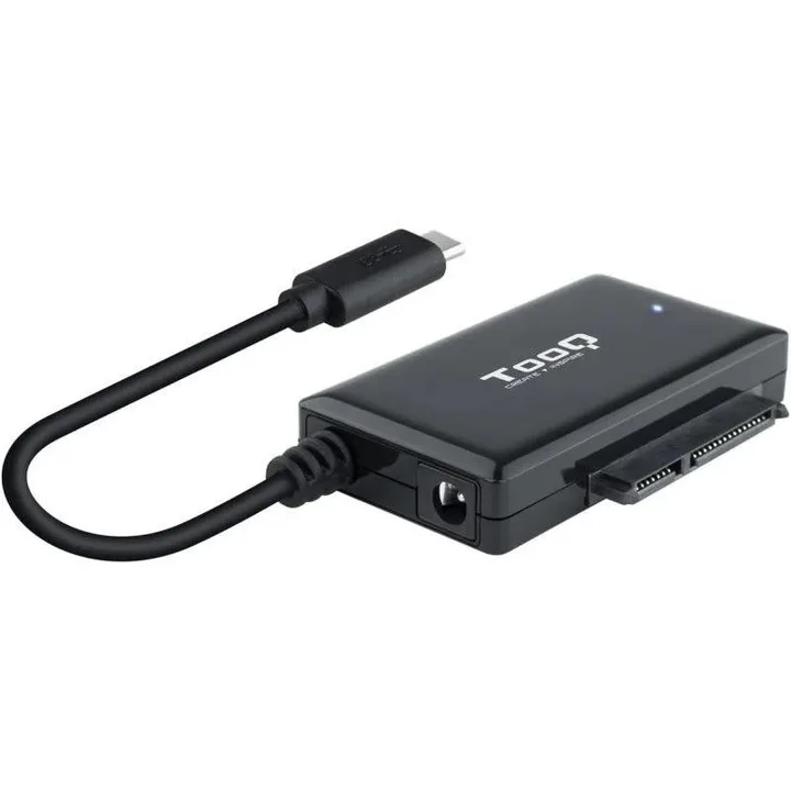 Adaptador USB 3.0 USB-C Tooq Disco Duro Sata 2.5/3.5 Alimentador Black