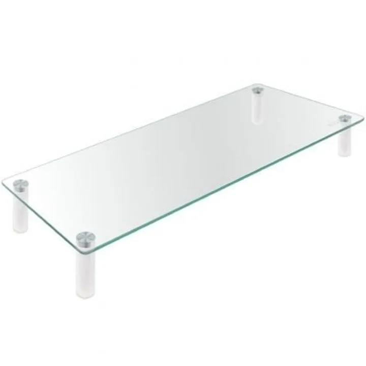 Soporte Tooq Sobremesa Elevador para MONITOR/NOTEBOOK Cristal 20KG Black