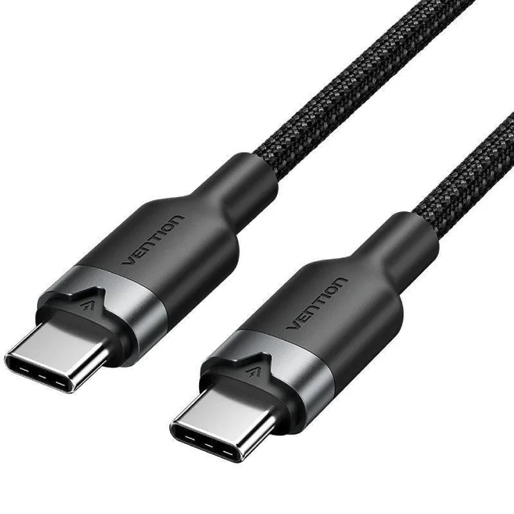 Cable USB-C Vention Tipo USB-C/M - USB-C/M 3A 60W 2M Aluminio Black
