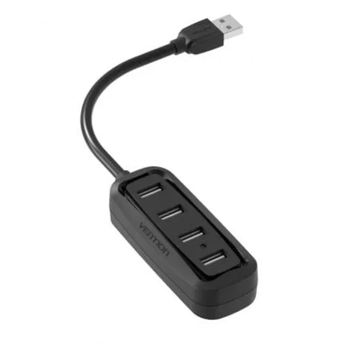 Hub USB-A 2.0 Vention 4 Puertos USB-A 2.0 0.15M Black