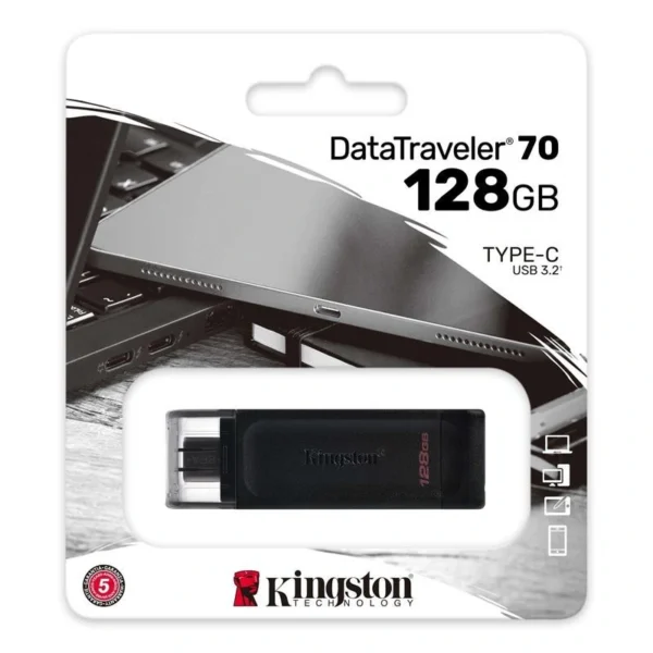 PENDRIVE 128GB KINGSTON USB-C 3.2 BLACK 03