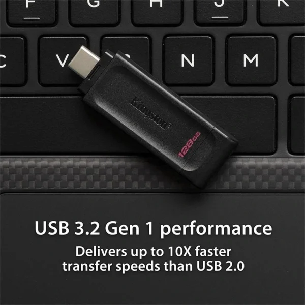 PENDRIVE 128GB KINGSTON USB-C 3.2 BLACK 01